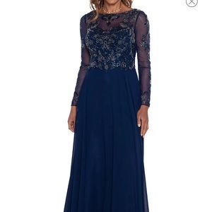 Xscape sequin embellished long sleeve dress